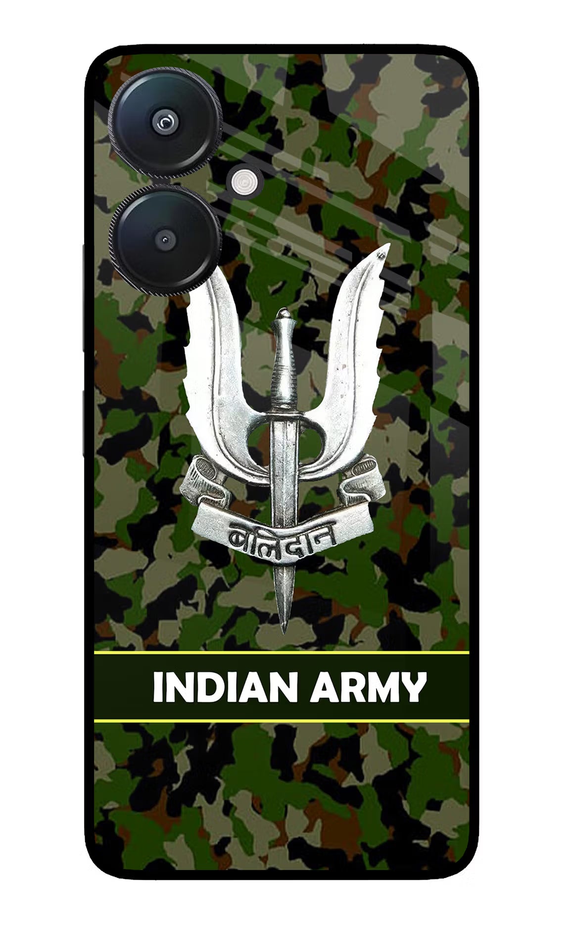 Balidan Indian Logo Redmi 13C 5G Glass Case Back Cover by Casekaro