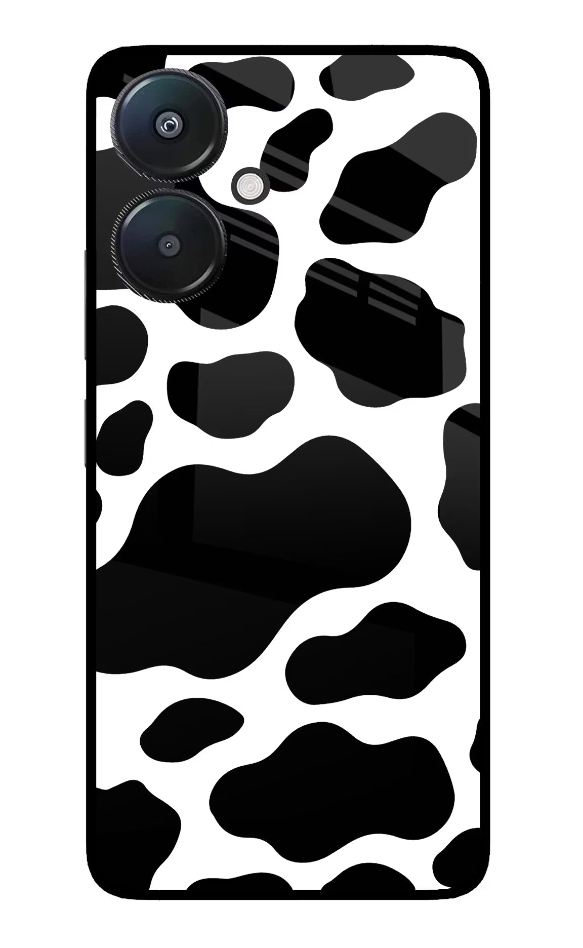 Cow Spots Redmi 13C 5G Glass Case Back Cover by Casekaro