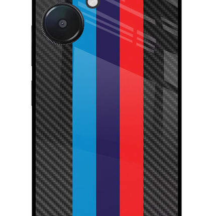 BMW Stripes Pattern Redmi 13C 5G Glass Case