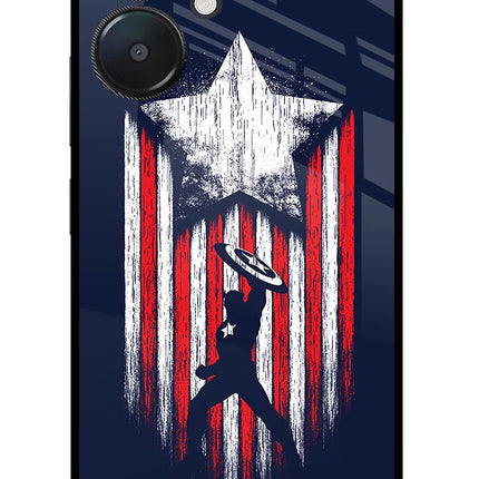 Captain America Marvel Art Redmi 13C 5G Glass Case