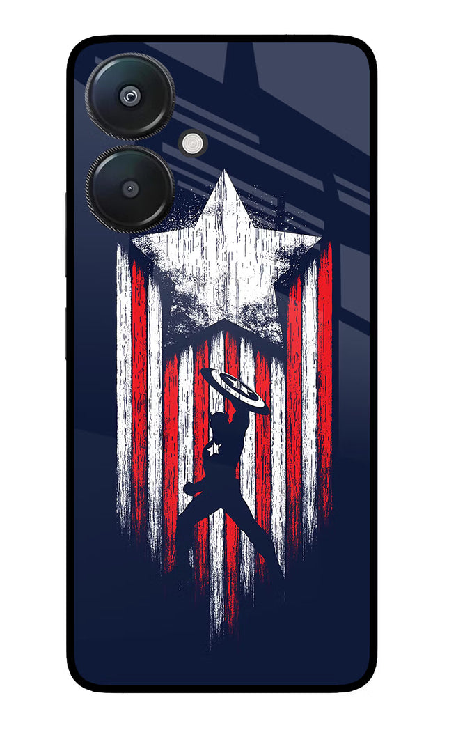 Captain America Marvel Art Redmi 13C 5G Glass Case