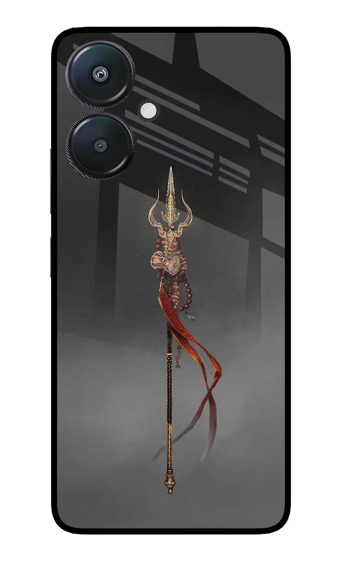 Shiv Trishul Redmi 13C 5G Glass Case Back Cover by Casekaro