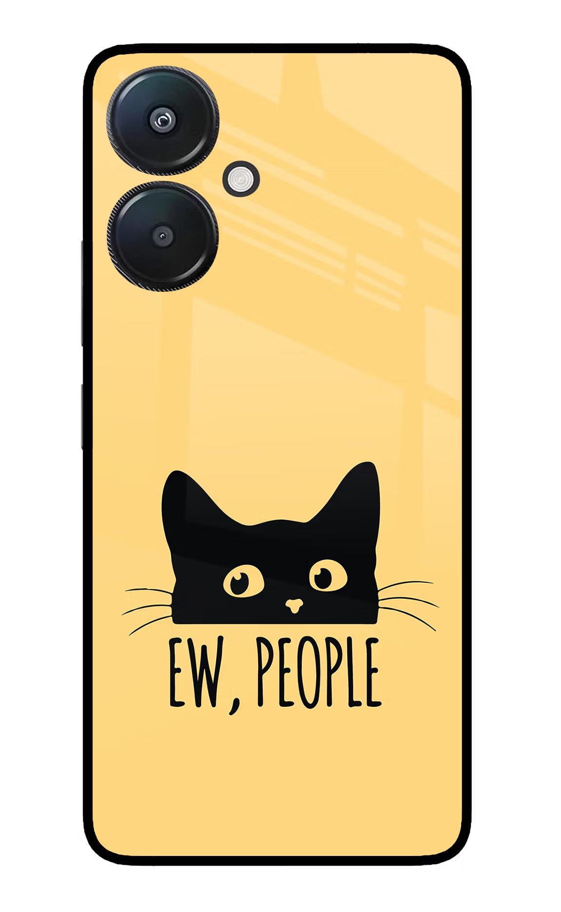 Ew People Catitude Redmi 13C 5G Glass Case Back Cover by Casekaro