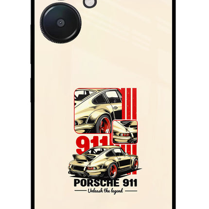 Classic Porsche 911 Redmi 13C 5G Glass Case
