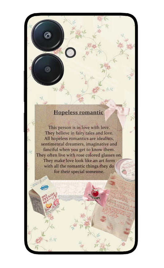 Hopeless Romantic Redmi 13C 5G Glass Case