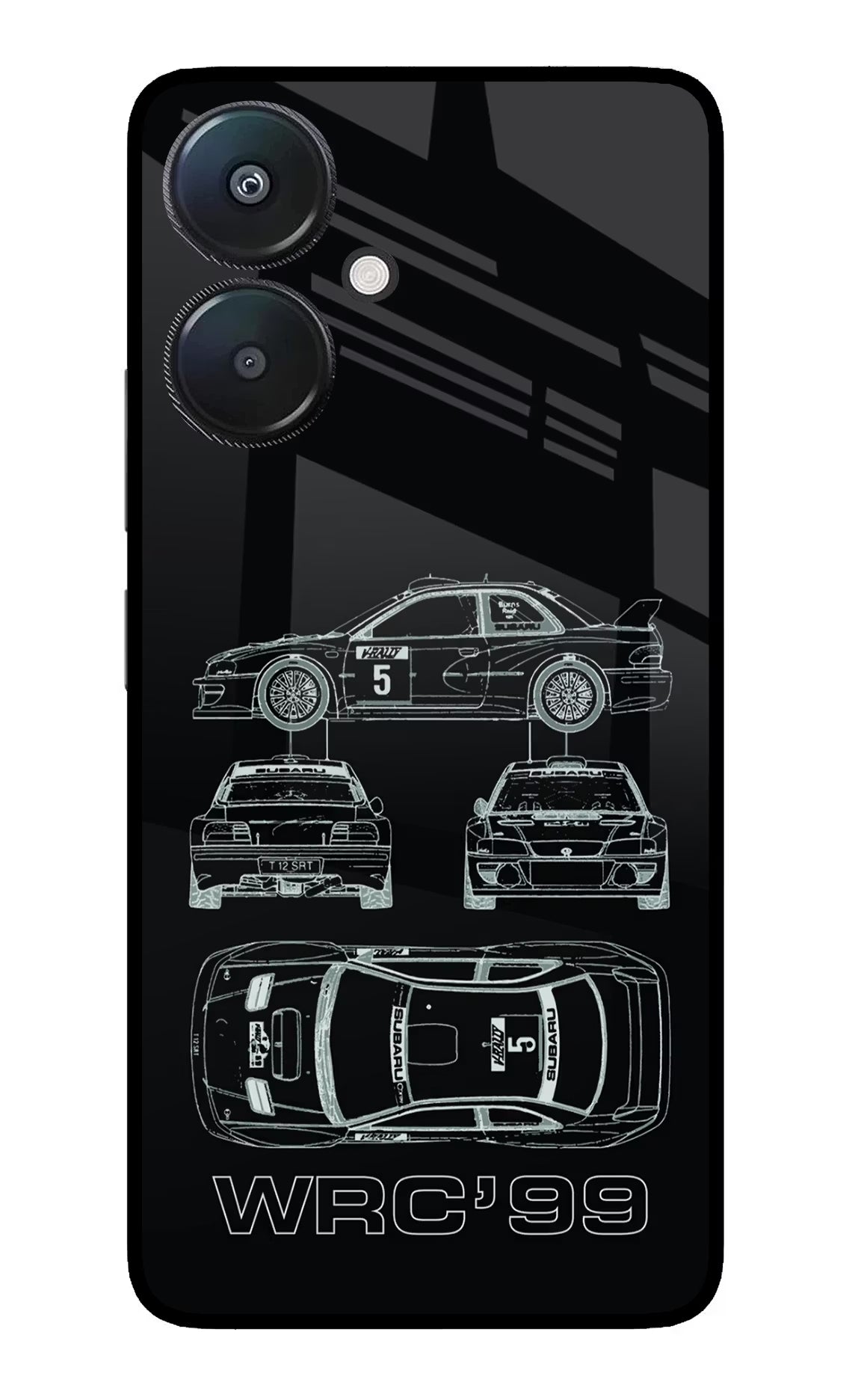 WRC'99 Redmi 13C 5G Glass Case Back Cover by Casekaro
