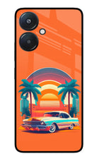 Palm Drive 80s Redmi 13C 5G Glass Case