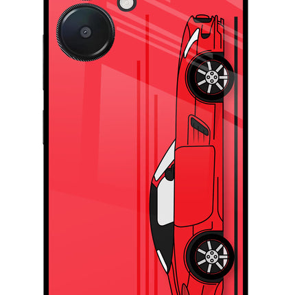 Red Velocity Redmi 13C 5G Glass Case
