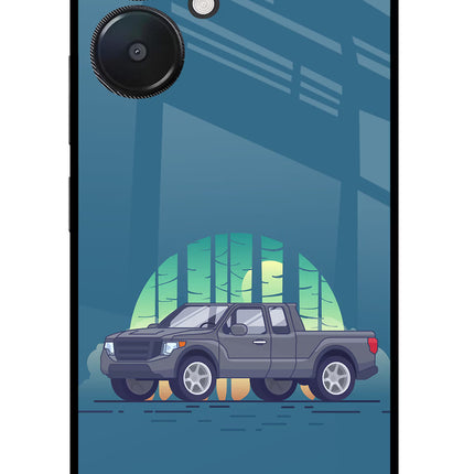 Retro Garage Vibe Redmi 13C 5G Glass Case