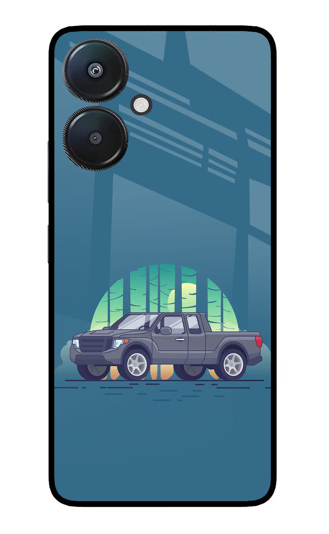 Retro Garage Vibe Redmi 13C 5G Glass Case