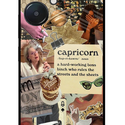 Capricorn Zodiac Redmi 13C 5G Glass Case