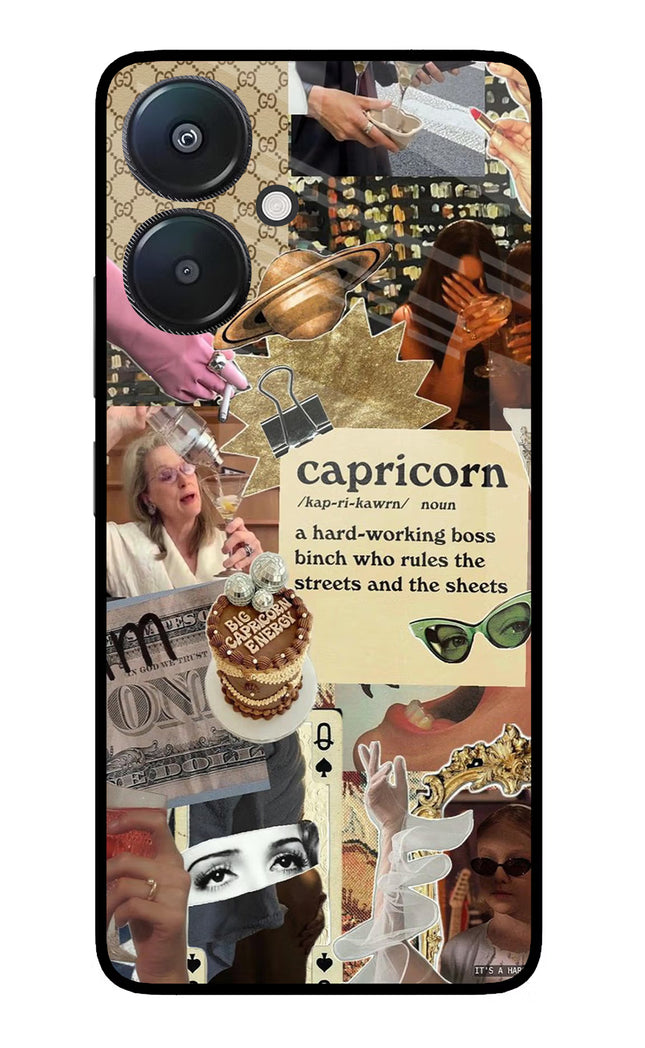 Capricorn Zodiac Redmi 13C 5G Glass Case