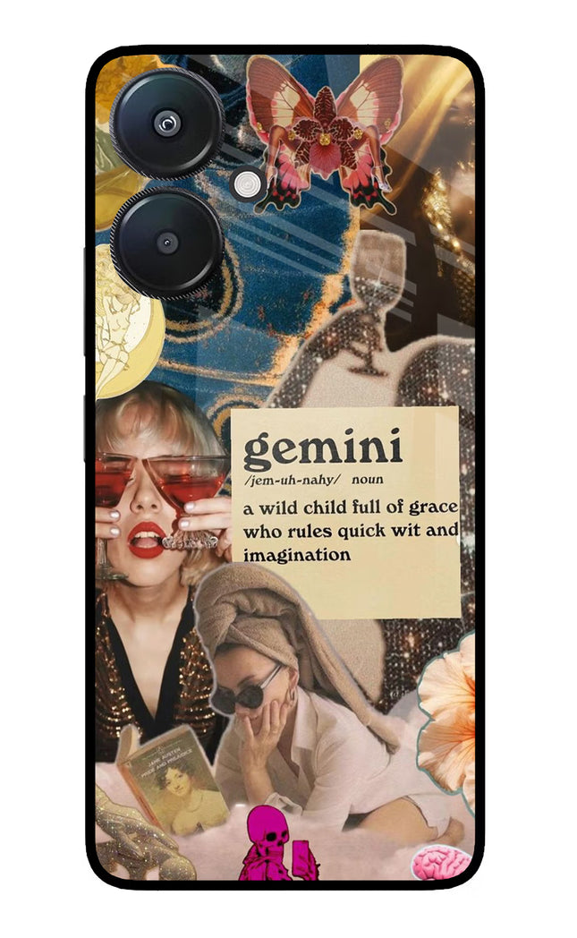 Gemini Zodiac Redmi 13C 5G Glass Case