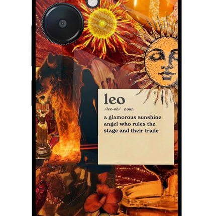 Leo Zodiac Redmi 13C 5G Glass Case