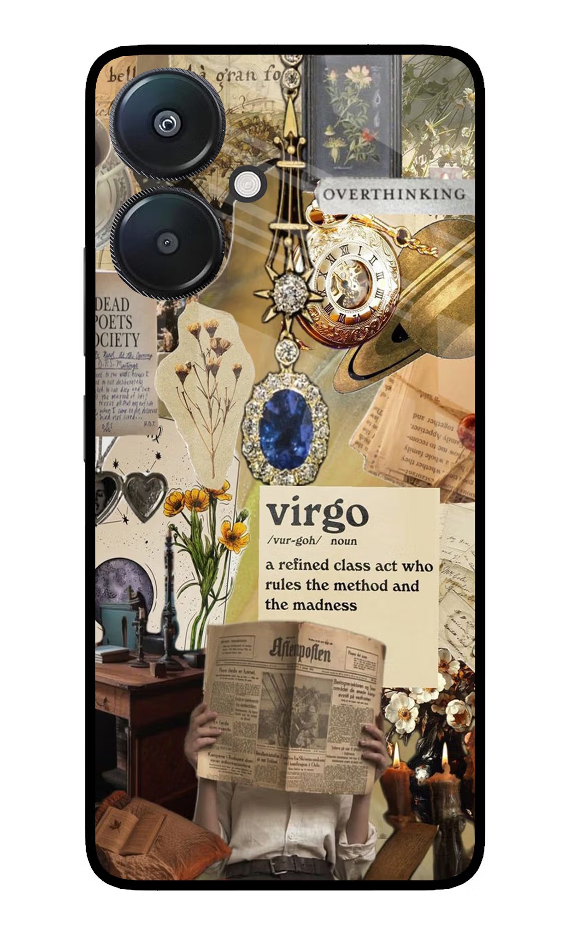 Virgo Zodiac Redmi 13C 5G Glass Case Back Cover by Casekaro