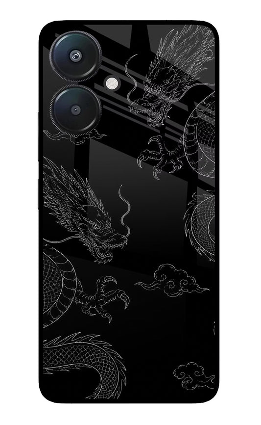 Twin Dragons Redmi 13C 5G Glass Case