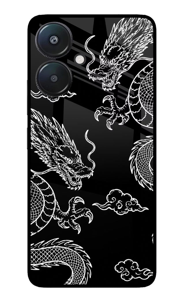Twin Dragons Redmi 13C 5G Glass Case