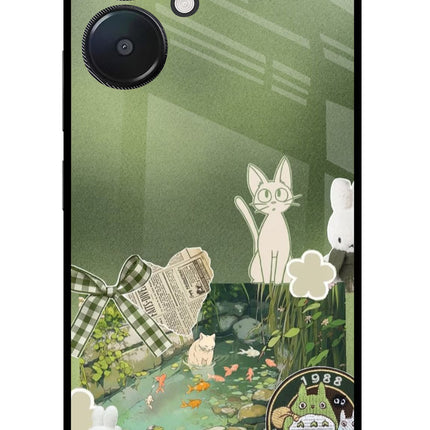 Aesthetic anime Redmi 13C 5G Glass Case