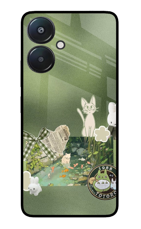 Aesthetic anime Redmi 13C 5G Glass Case