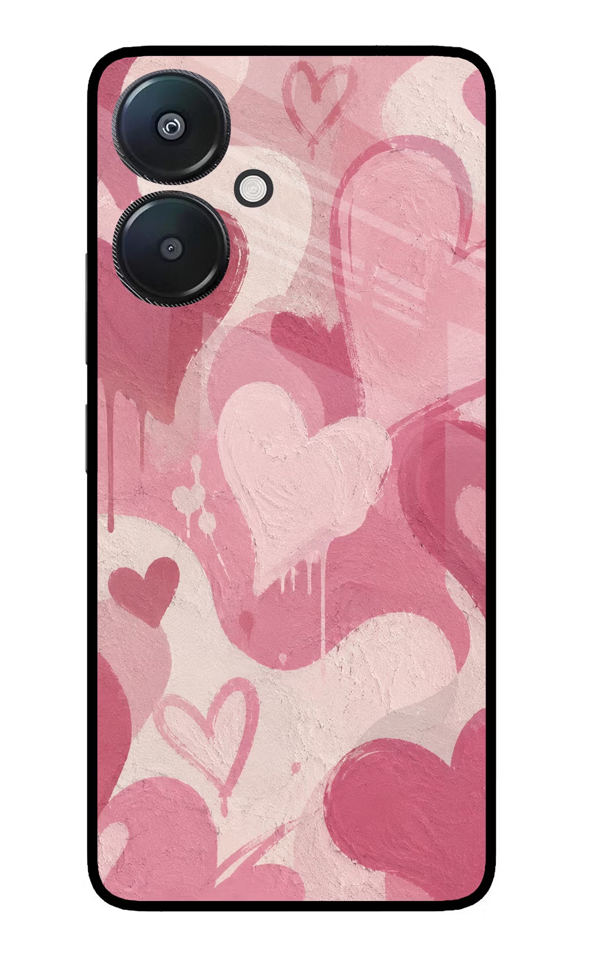 Hearty case Redmi 13C 5G Glass Case Back Cover by Casekaro