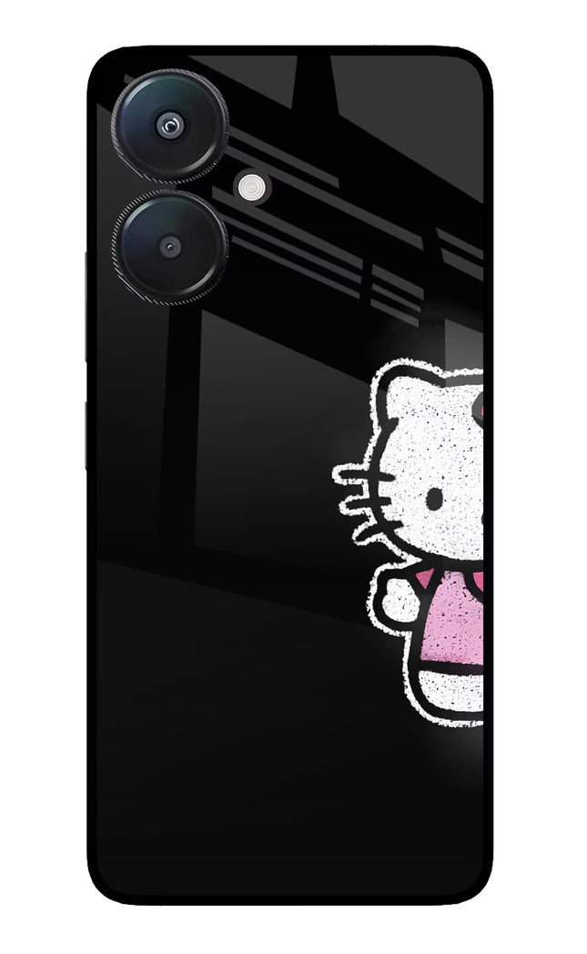 Kitty Charm Redmi 13C 5G Glass Case