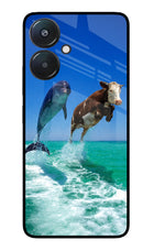 Dolphin vs Cow Redmi 13C 5G Glass Case