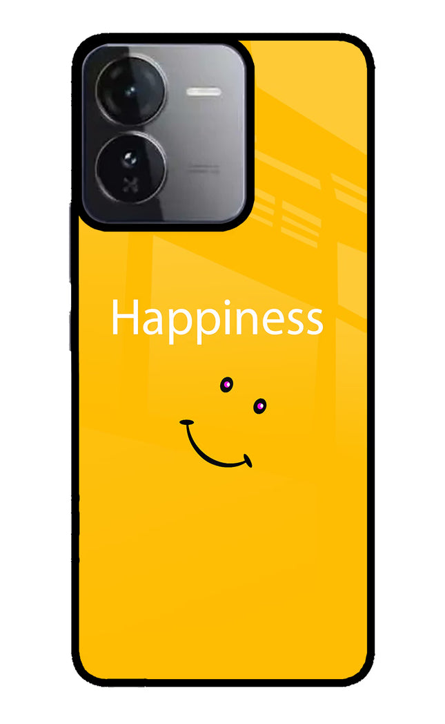 Happiness With Smiley iQOO Z9 5G Glass Case Back Cover by Casekaro