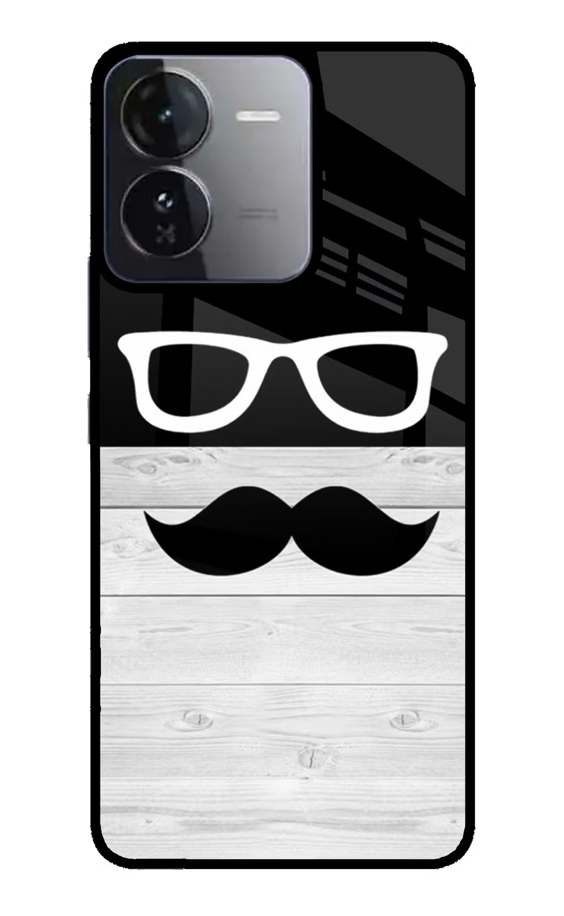 Mustache iQOO Z9 5G Glass Case Back Cover by Casekaro