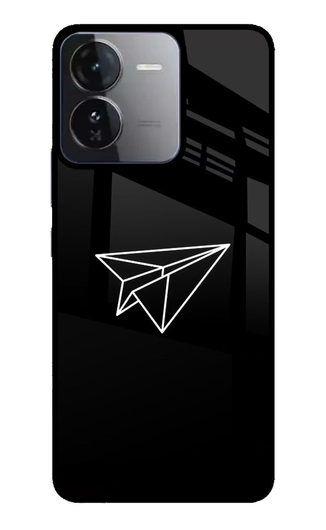Paper Plane White iQOO Z9 5G Glass Case Back Cover by Casekaro