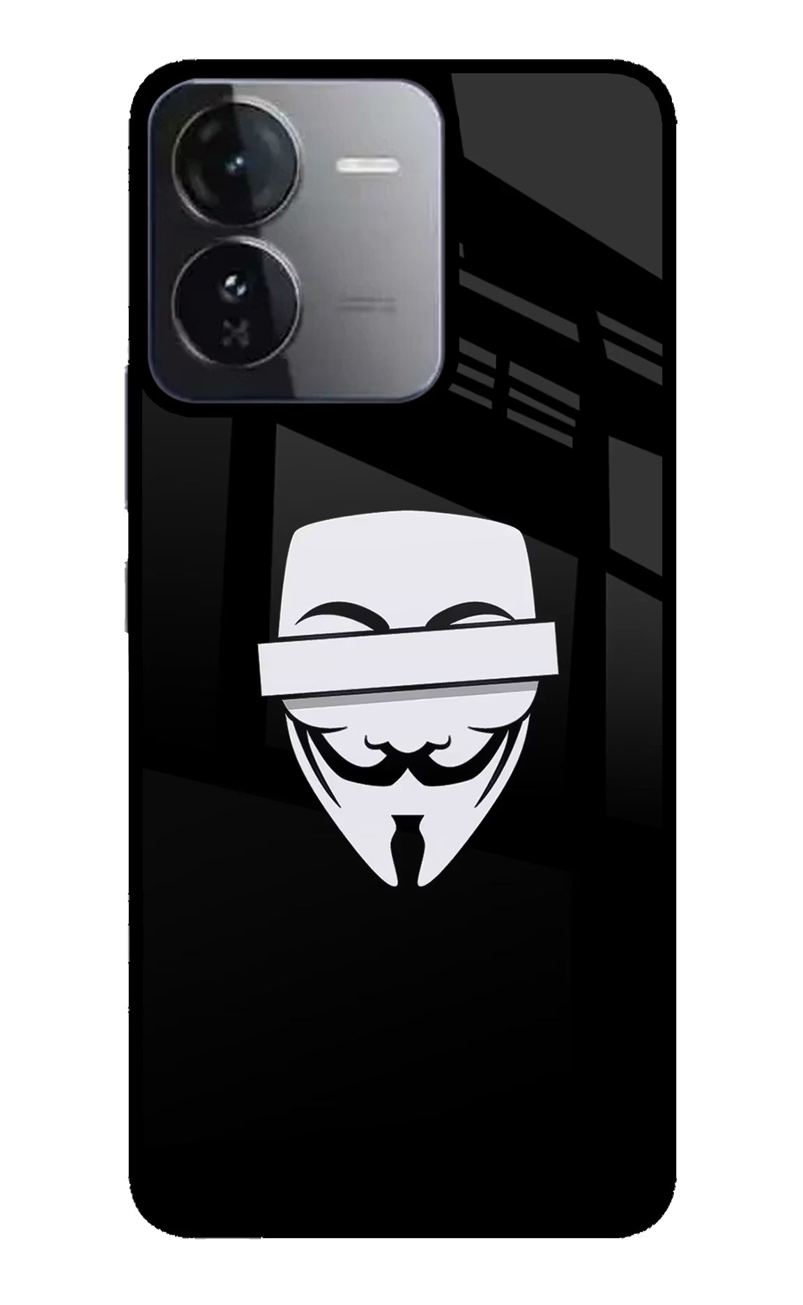 Anonymous Face iQOO Z9 5G Glass Case Back Cover by Casekaro