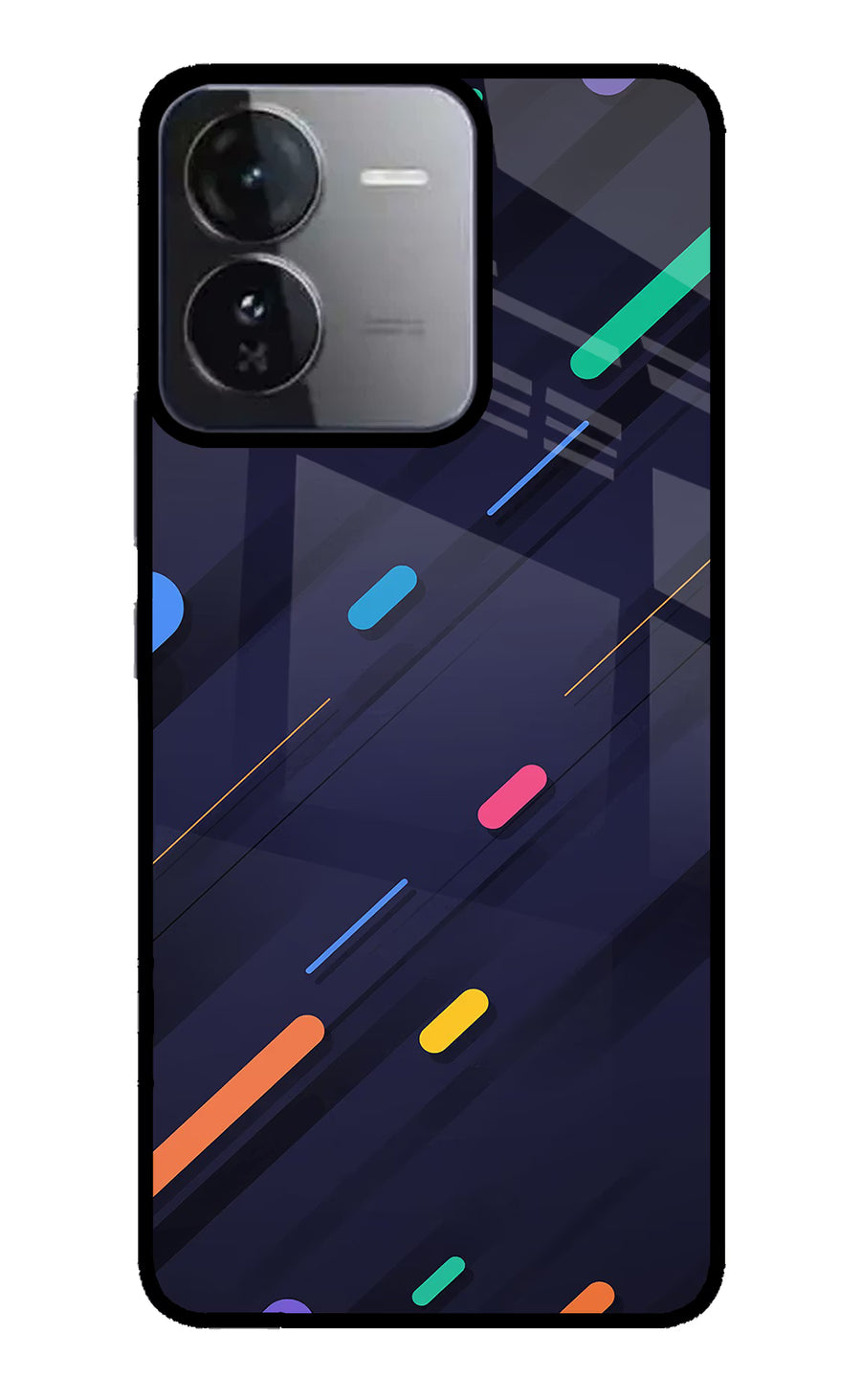 Abstract Design iQOO Z9 5G Back Cover, Glass case