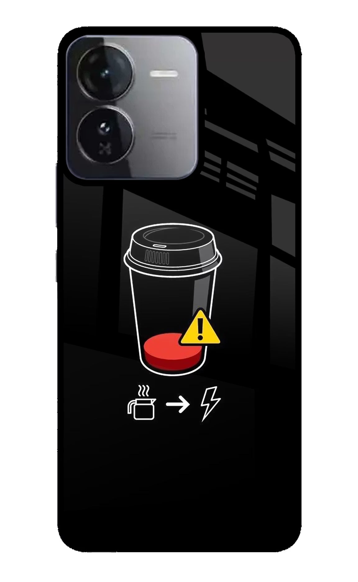 Coffee iQOO Z9 5G Glass Case Back Cover by Casekaro