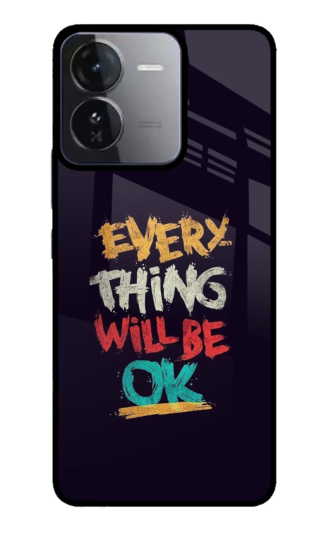 Everything Will Be Ok iQOO Z9 5G Glass Case Back Cover by Casekaro