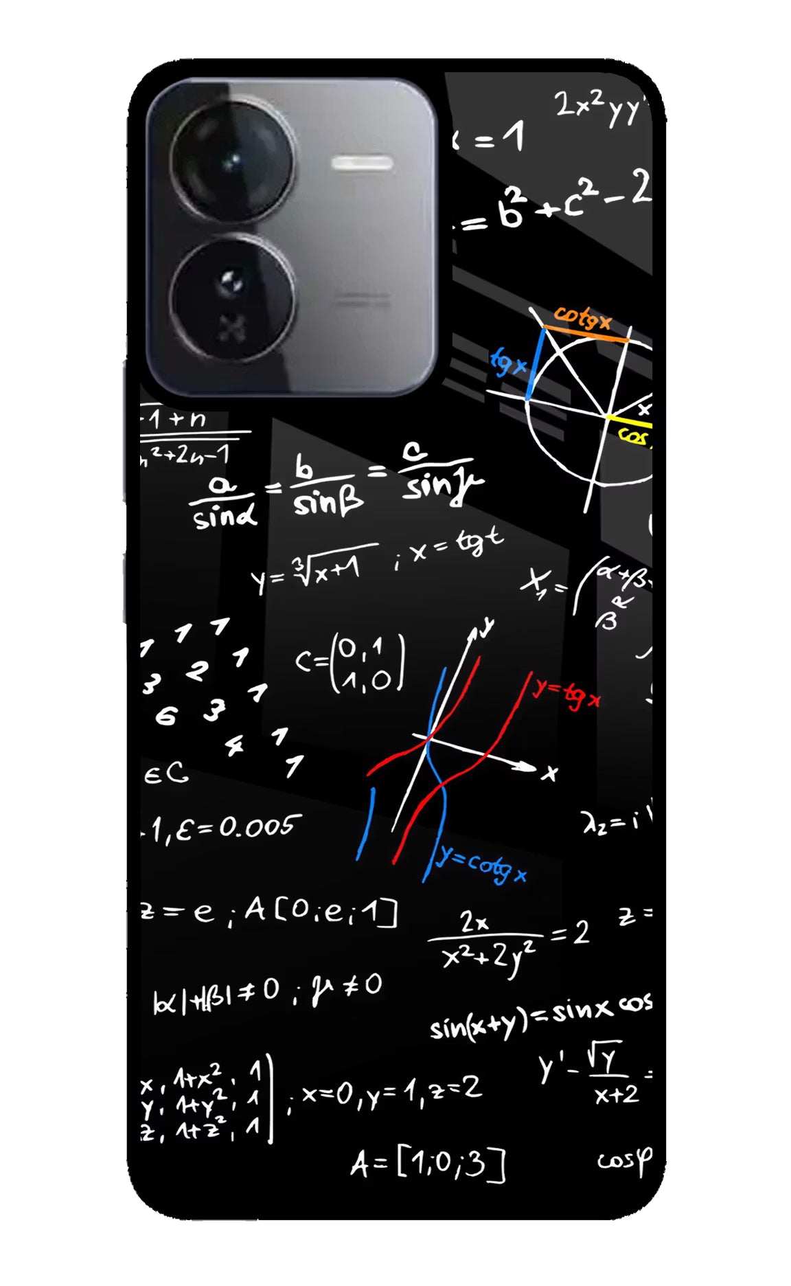 Mathematics Formula iQOO Z9 5G Glass Case Back Cover by Casekaro