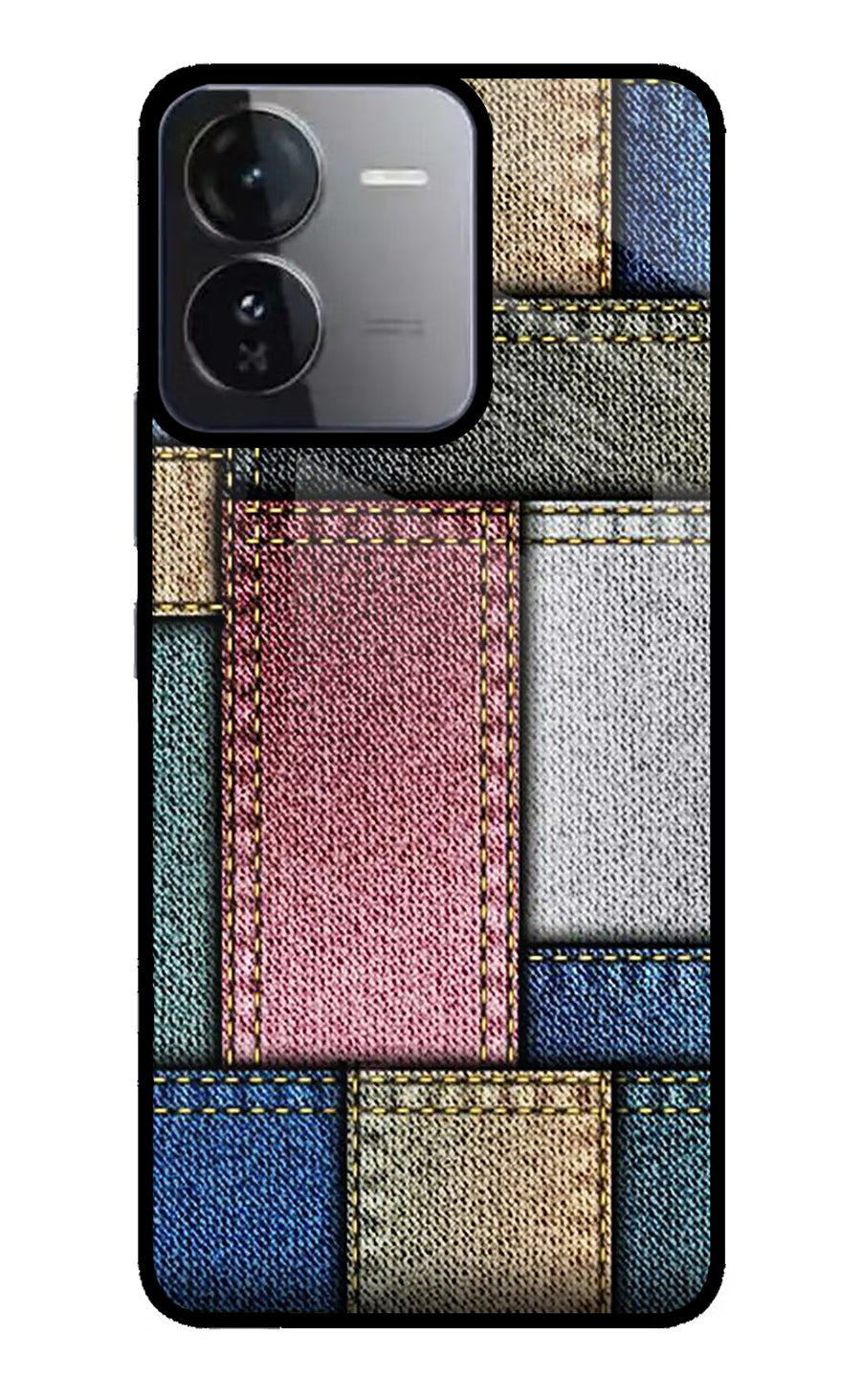 Multicolor Jeans iQOO Z9 5G Back Cover, Glass case