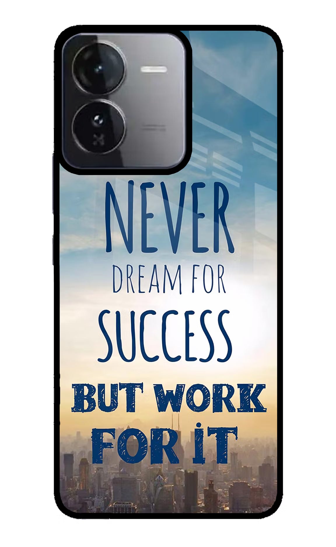 Never Dream For Success But Work For It iQOO Z9 5G Glass Case Back Cover by Casekaro