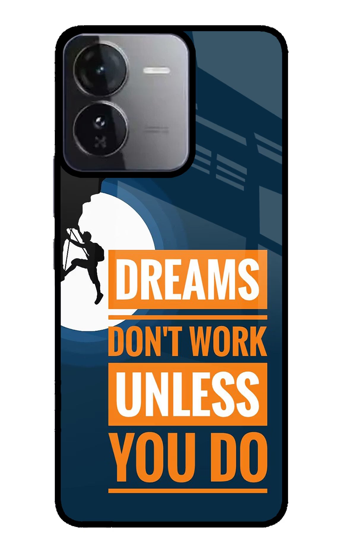 Dreams Don’T Work Unless You Do iQOO Z9 5G Glass Case Back Cover by Casekaro