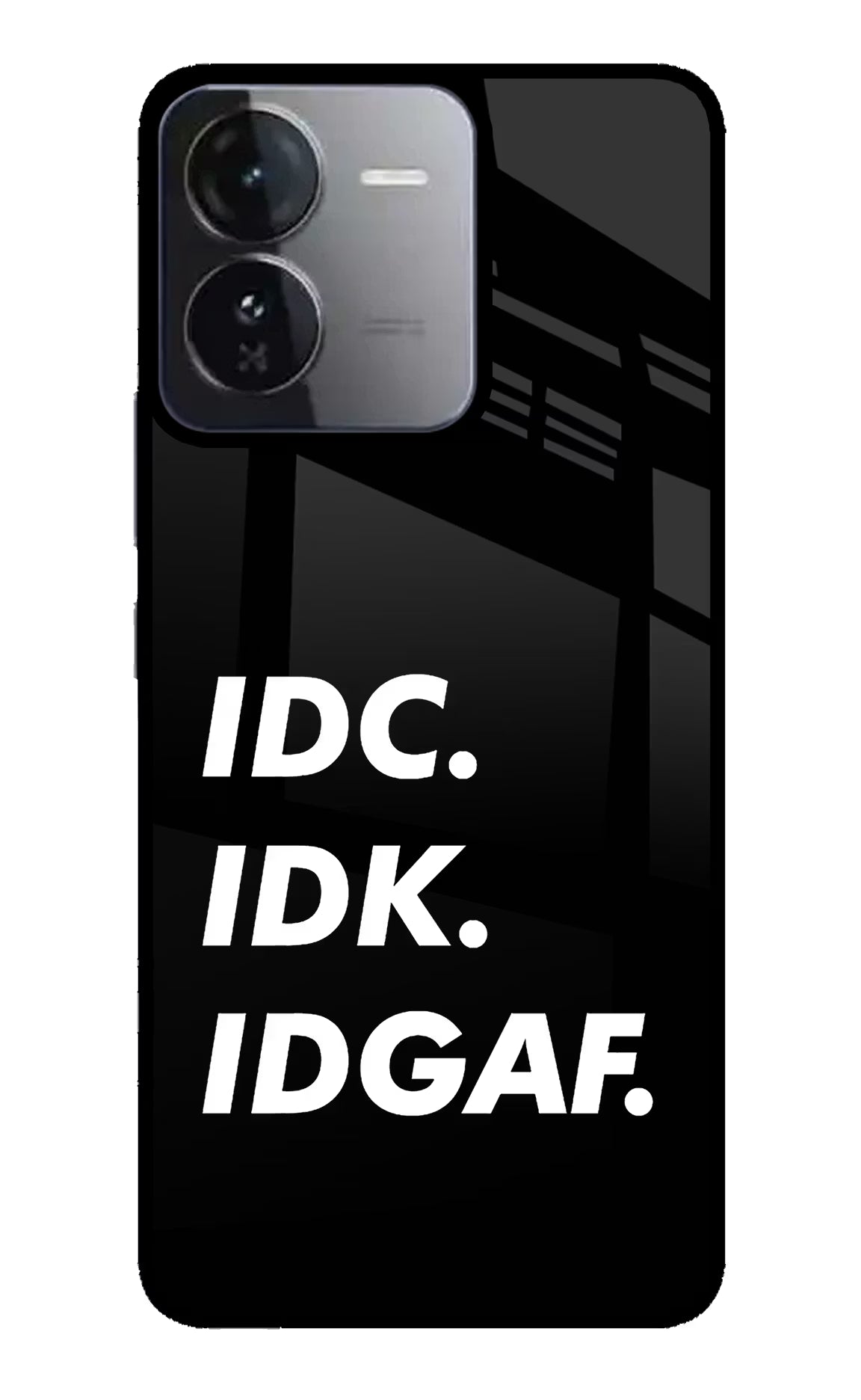 Idc Idk Idgaf iQOO Z9 5G Glass Case Back Cover by Casekaro