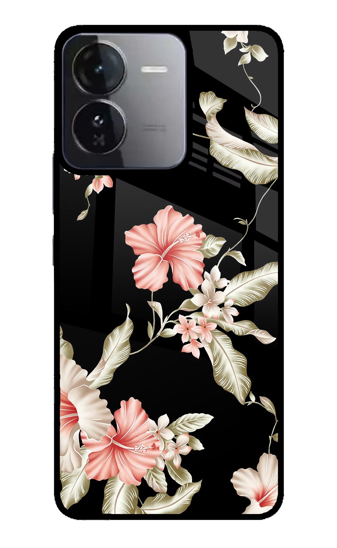 Flowers iQOO Z9 5G Glass Case Back Cover by Casekaro