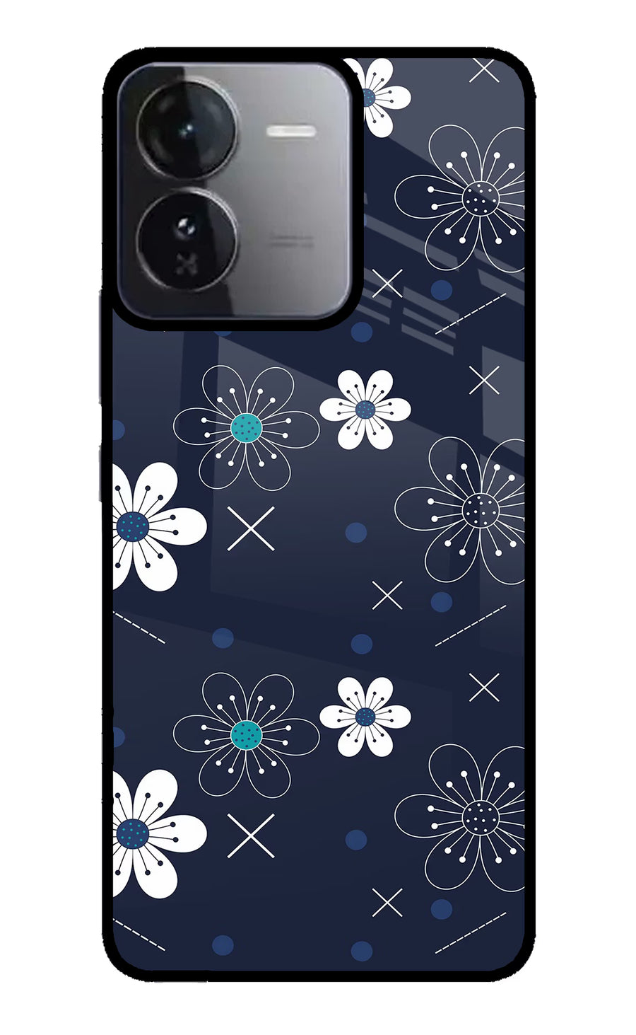 Flowers iQOO Z9 5G Back Cover, Glass case