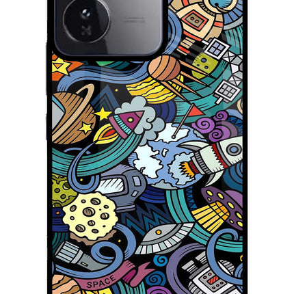 Space Abstract iQOO Z9 5G Glass Case