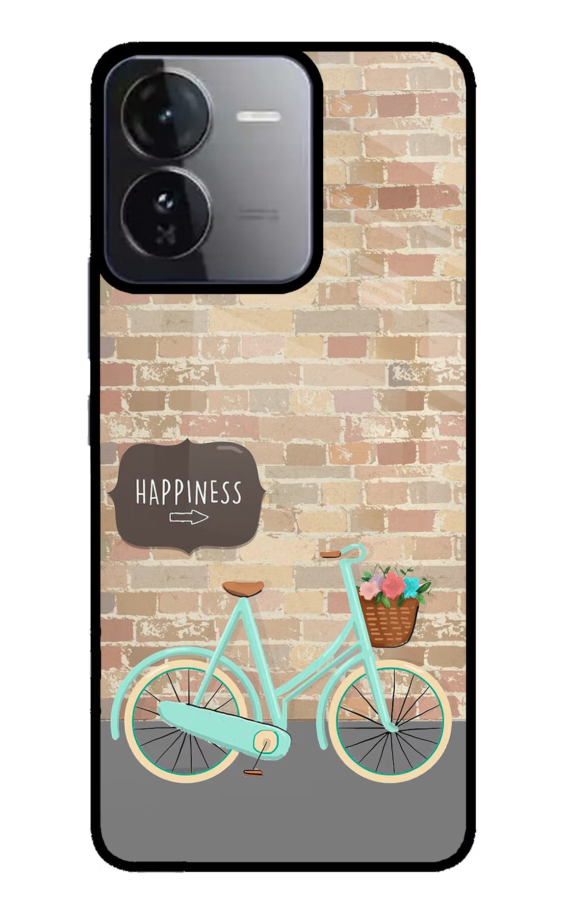 Happiness Artwork iQOO Z9 5G Glass Case Back Cover by Casekaro