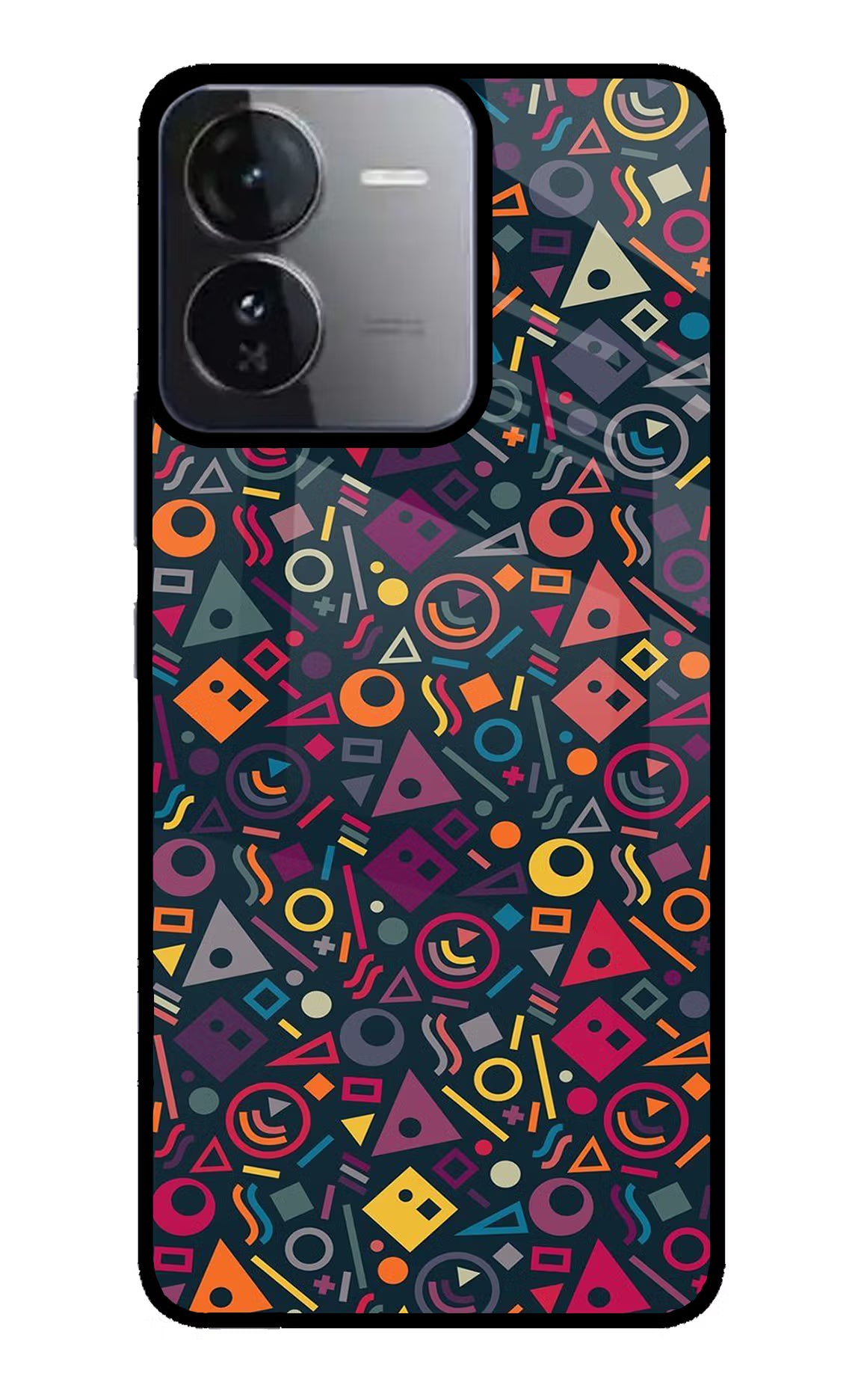 Geometric Abstract iQOO Z9 5G Glass Case Back Cover by Casekaro