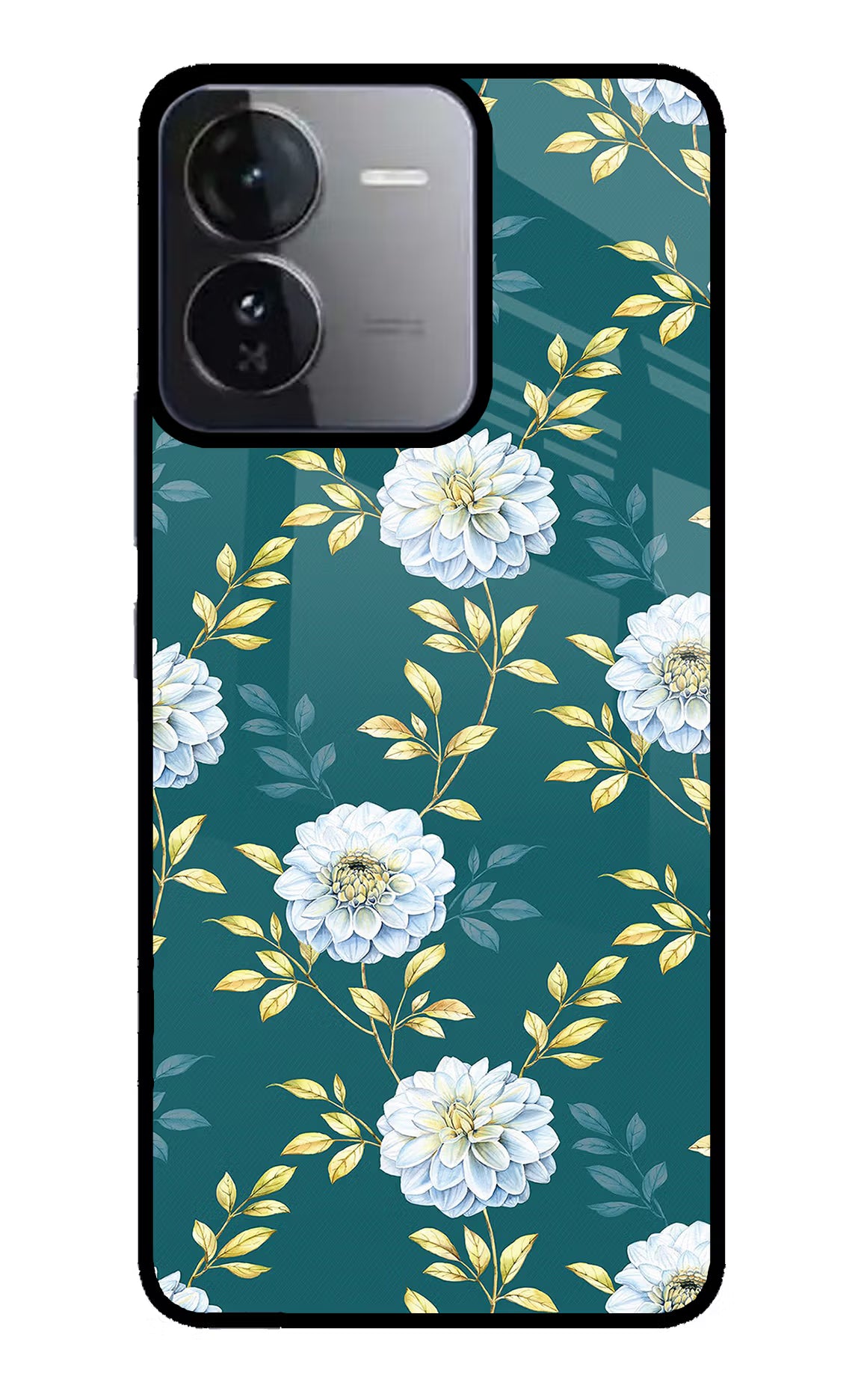 Flowers iQOO Z9 5G Glass Case Back Cover by Casekaro