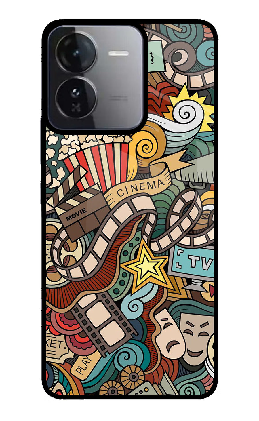 Cinema Abstract iQOO Z9 5G Back Cover, Glass case