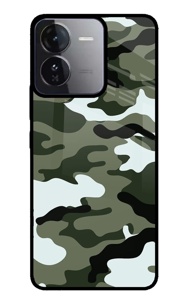 Camouflage iQOO Z9 5G Glass Case Back Cover by Casekaro