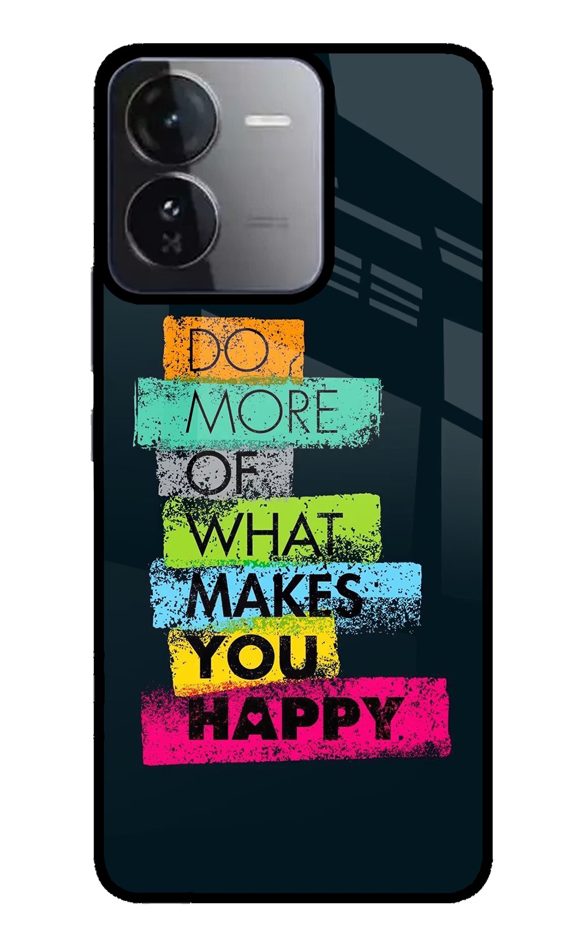 Do More Of What Makes You Happy iQOO Z9 5G Glass Case Back Cover by Casekaro