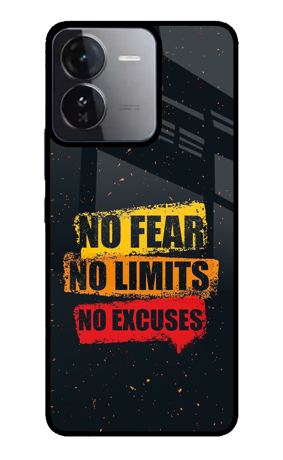 No Fear No Limits No Excuse iQOO Z9 5G Glass Case Back Cover by Casekaro