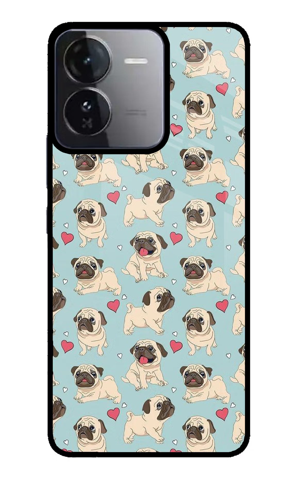 Pug Dog iQOO Z9 5G Glass Case Back Cover by Casekaro