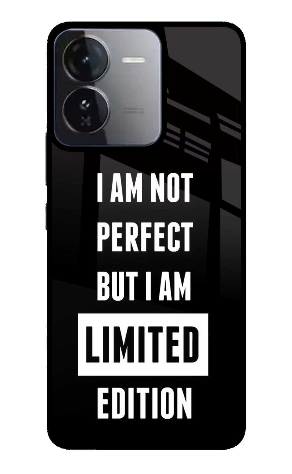 I Am Not Perfect But I Am Limited Edition iQOO Z9 5G Glass Case Back Cover by Casekaro